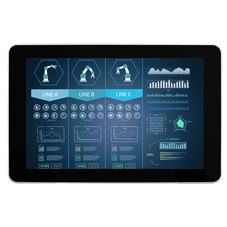 Display-uri Industriale - W10L100-GCH2-C - Display cu șasiu USB Type-C de 10,1 inch