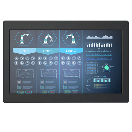 Display-uri Industriale - W22L100-PMB1OD - Display rezistiv cu montare pe panou tactil de 21,5 inch