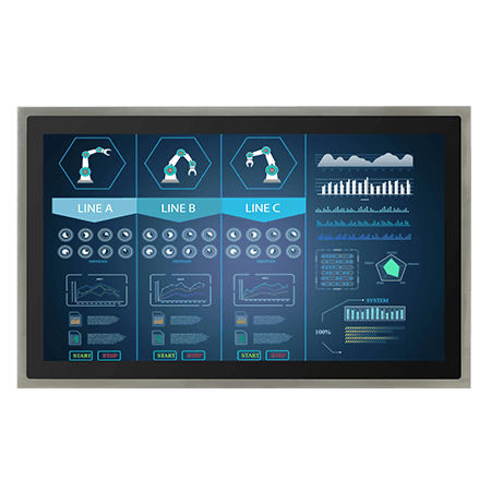 Display-uri Industriale - W24L100-SPA269 - Display cu șasiu PCAP din inox IP69K de 23,8 inch
