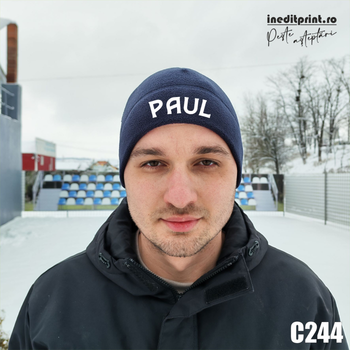 Caciula fleece simpla personalizata C244 [2]