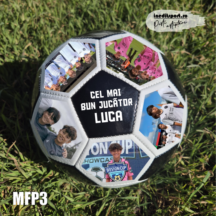Minge fotbal personalizata cu poza si text MFP3 [2]