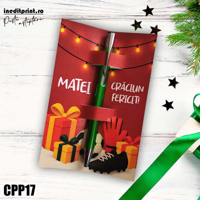 Set Pix + Cartonas personalizat Craciun Fotbal CPP17 [1]