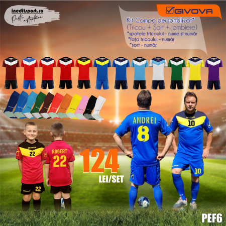 Echipamente fotbal - KIT Campo Personalizabil copii si adulti EF6