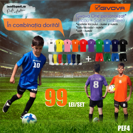 Echipamente de joc - KIT GIVOVA Echipament fotbal copii si adulti PEF4