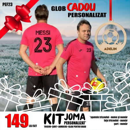 PACHET PROMO Kit echipament fotbal copii si adulti personalizat PEF23PP
