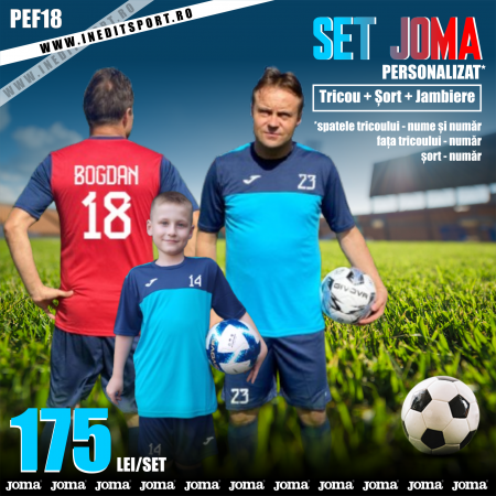 KIT JOMA Echipament fotbal personalizat copii si adulti PEF18