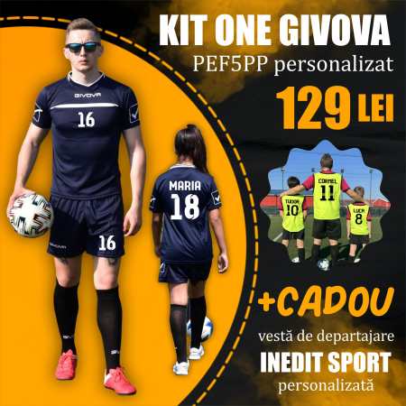 Echipamente fotbal - PACHET PROMO KIT One Personalizat copii +Vesta Cadou PEF5PP