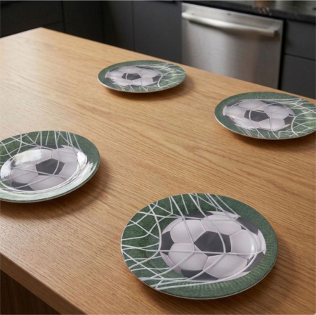 Cadouri Sportive - Set farfurii de carton fotbal, diametru 23 cm CZN5