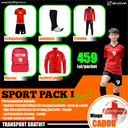 SPORT PACK 1 personalizat ROSU