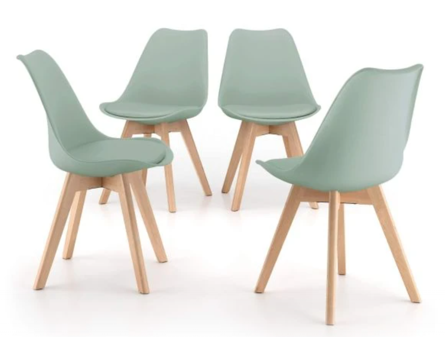 Set 4 scaune verde salvie