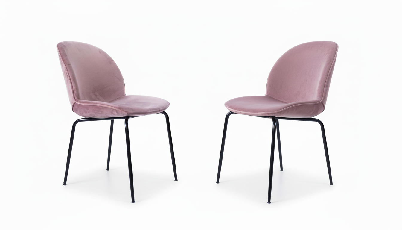 Scaune catifea mov Gama