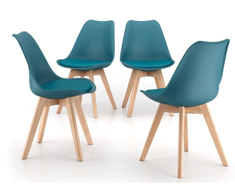 Set 4 scaune dinning albastru petrol Greta