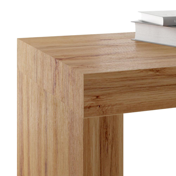 Birou, 120 cm, melaminat-laminat, culoare lemn rustic, cu un singur picior, sistem de montare pe perete - EVOLUTION [2]