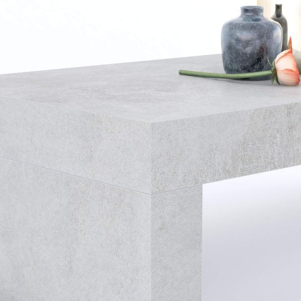 Birou, 90 cm, melaminat-laminat, gri beton - EVOLUTION [2]