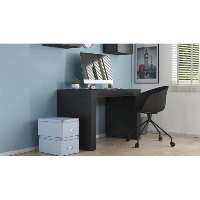 Birou, 120 cm, melaminat-laminat, negru frasin - EVOLUTION [4]