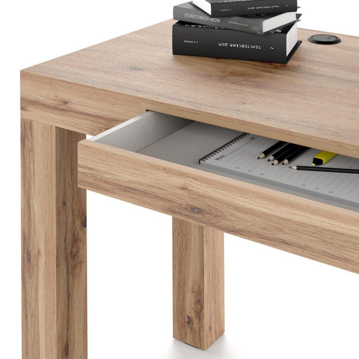 Birou, melamină-laminat, de culoare lemn rustic - FIRST [2]