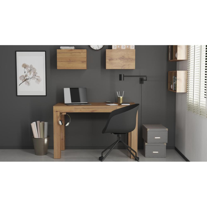 Birou, melamină-laminat, de culoare lemn rustic - FIRST [7]