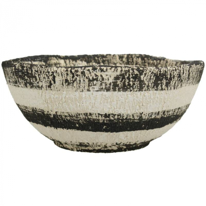 Bol din ceramică, alb- negru, 8x17x17cm - IBIZA [2]