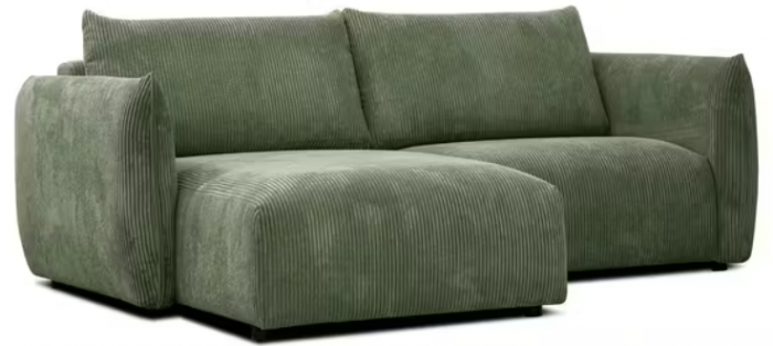 Canapea 3 locuri cu șezlong, verde olive - FARIDO [3]