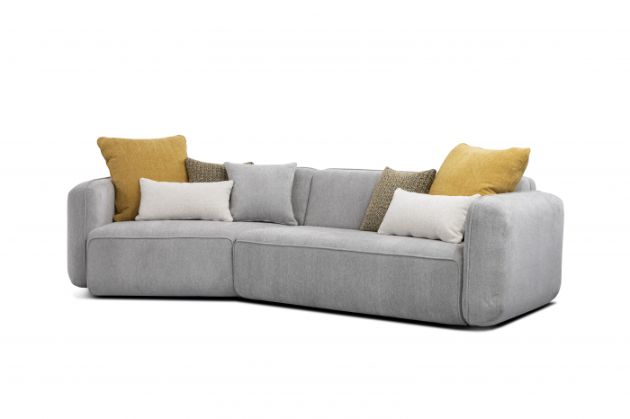 Canapea 3 locuri, gri deschis, 310 x 124 x 90 cm - TACTIC [2]