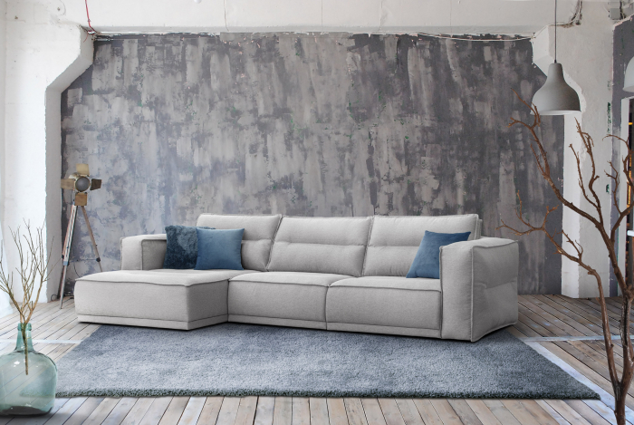 Canapea 3 locuri, gri, 320 x 162 x 83 cm - PANORAMA [3]