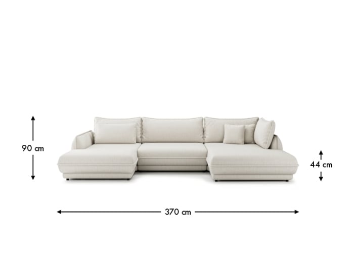 Canapea coltar, extensibilă, 5 locuri - MOJAVE [4]