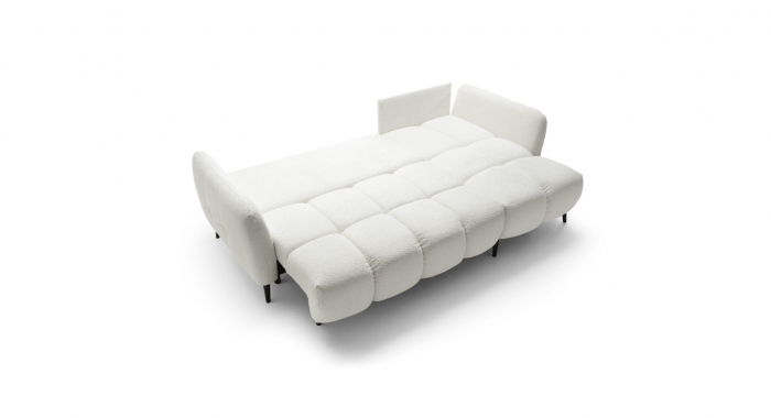 Canapea extensibilă, cu șezlong, 4 locuri, tapițată în material textil Bouclé -  APOLLO [6]