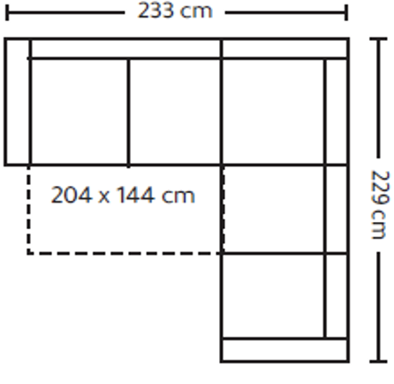Canapea extensibilă, forma L, 5 locuri -  STORY [2]