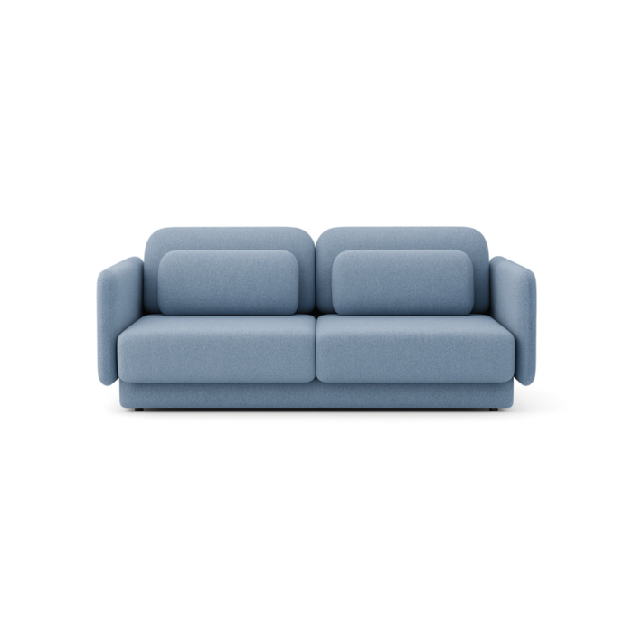 Canapea extensibilă, tapițată integral, bleu -  EBONY [2]