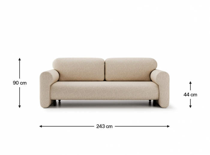 Canapea extensibilă, tapițată integral -  MESALINNA [4]