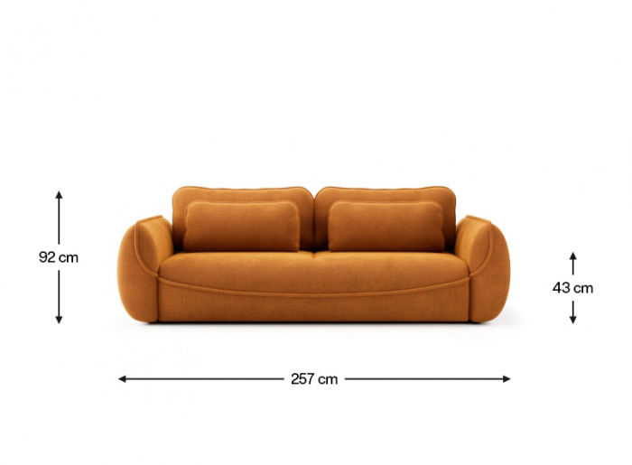 Canapea extensibilă, tapițată integral -  UMEA [5]
