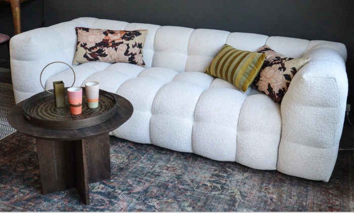 Canapea fixă, textil bouclé ivoire- MICHELIN [4]