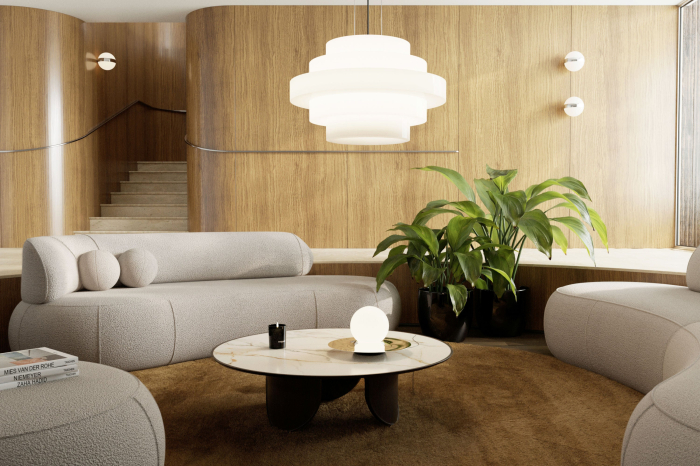 Canapea semirotundă, 4 locuri, spătar stânga - SOUL [4]