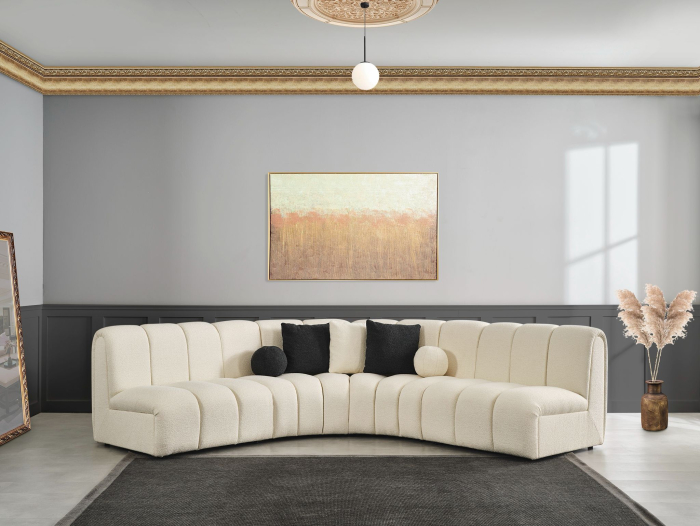 Canapea semirotundă, textil boucle, 330 x 120 cm - ELSA [4]