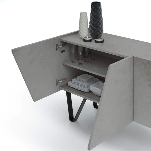 Comoda cu aspect de ciment gri - EMMA [2]