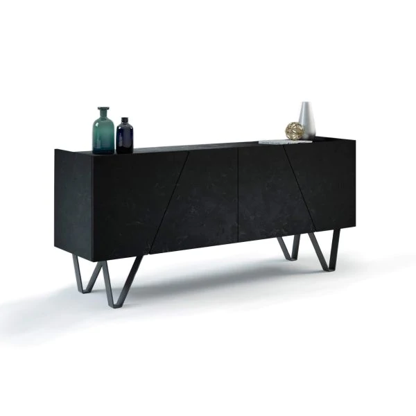 Comoda cu aspect de ciment negru - EMMA [2]
