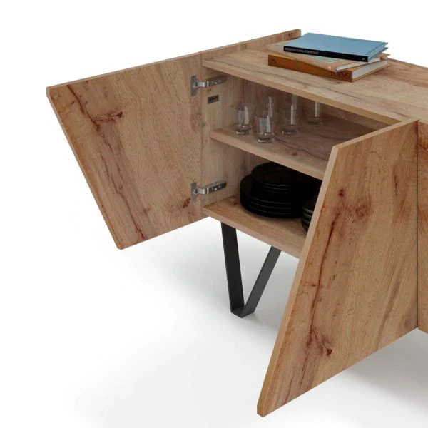 Comoda cu aspect de stejar rustic - EMMA [2]