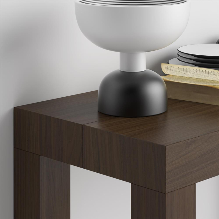 Consolă extensibilă din melamină cu aspect de nuc - FIRST [2]