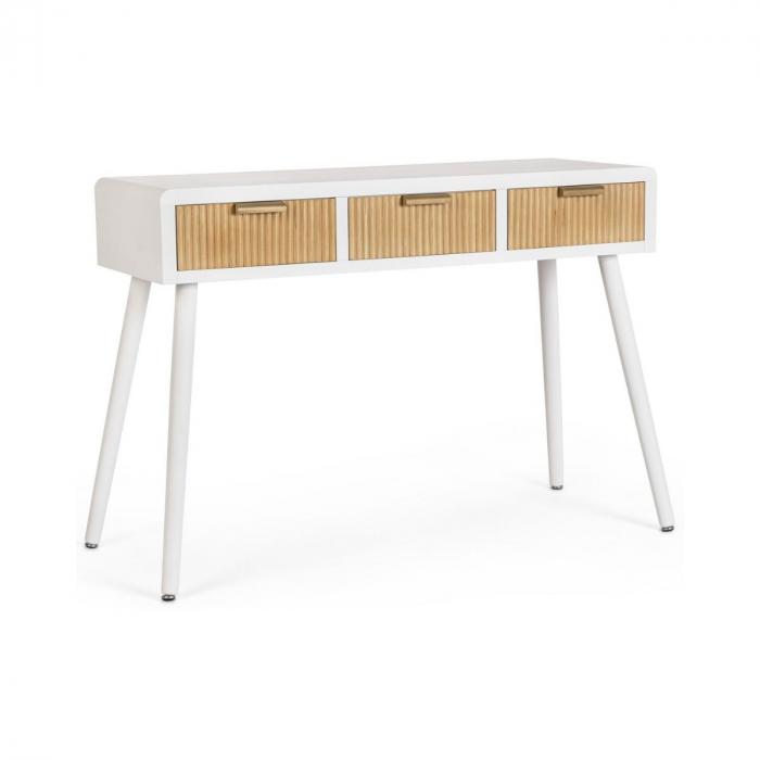 Consolă cu 3 sertare, MDF alb - CHARLEY 3DR [2]