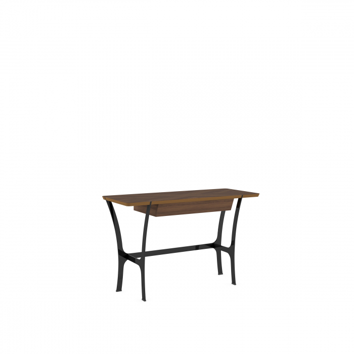 Consolă cu sertar, picioare metalice, blat MDF furniruit - RAVEL [2]