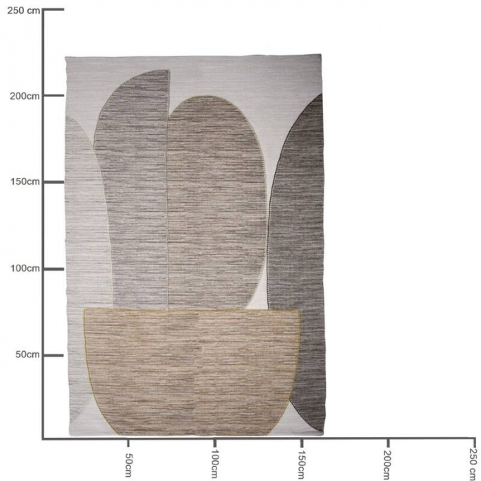 Covor abstract, culoare natur, 160x230x1cm - ABSTRACT CV [2]