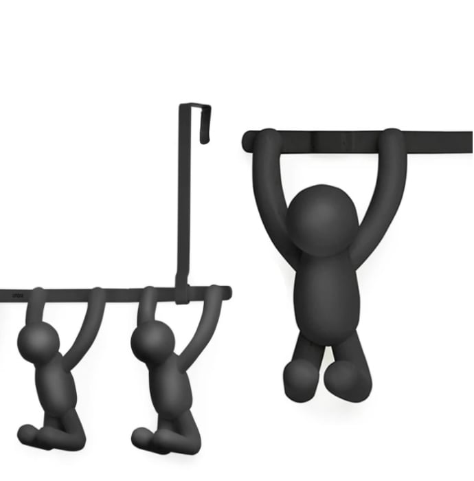 Cuier de ușă cu 4 figurine, negru - BUDDY [3]