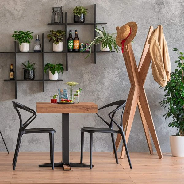 Cuier din melamină cu aspect de stejar rustic - EMMA [3]