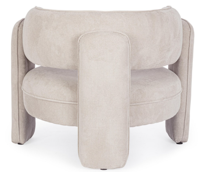 Fotoliu, tapițat în material textil culoare beige - AISHA BEIGE [5]