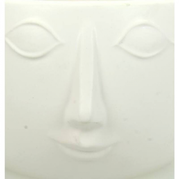 Ghiveci pentru flori, ceramică albă, 10x16x17cm -  FACE [3]
