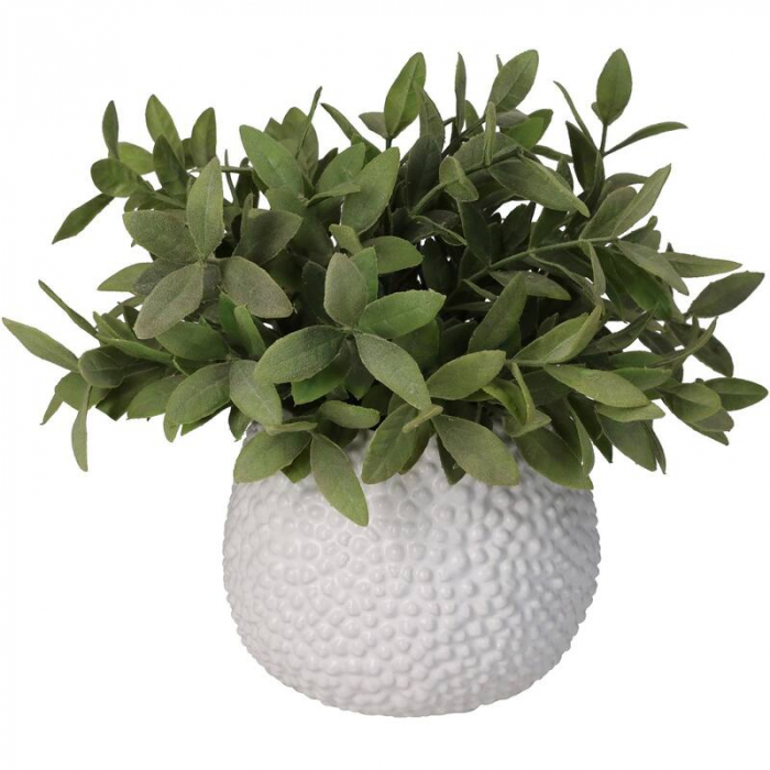 Ghiveci pentru flori, ceramică albă, 12x15x15cm -  BUBBLES [4]