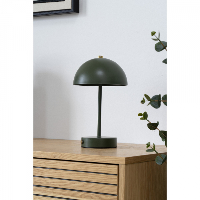 Lampă de masă, reîncărcabilă, metalică, verde - HOLT [4]