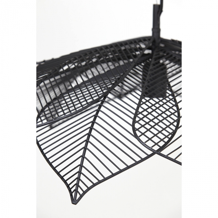 Lustră metalică, negru mat, Ø72x29cm - PAVAS [5]