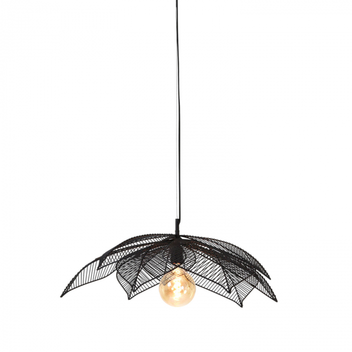 Lustră metalică, negru mat, Ø72x29cm - PAVAS [2]