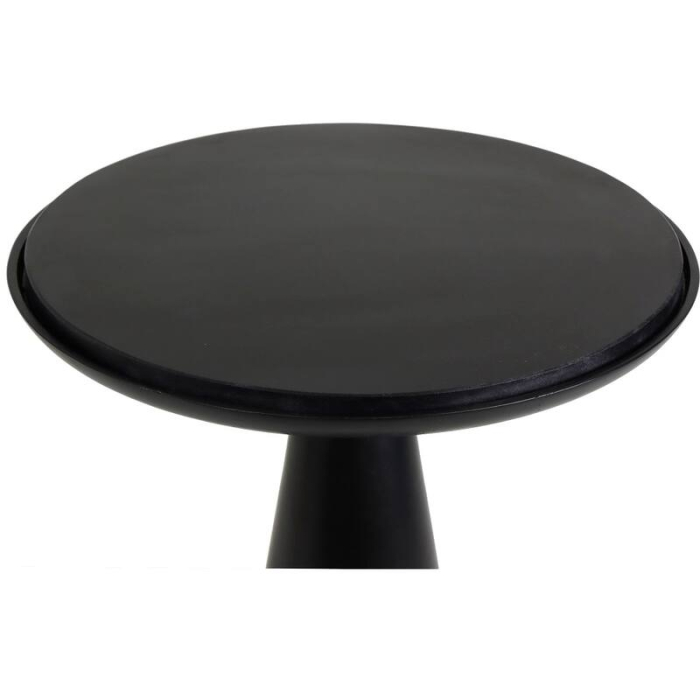 Masă de cafea, metal negru, blat marmura neagră, 46x46x50cm - MARBLE BLACK [3]